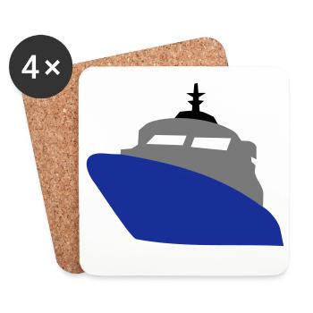 ship - Coasters (set of 4) - white - Front