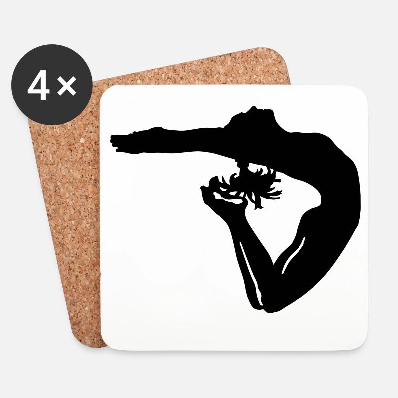 Gymnastics - Untersetzer (4er-Set) - Weiß