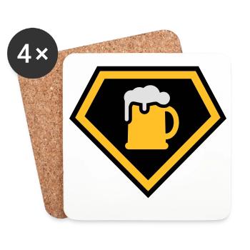 Super Drinking Team - Coasters (set of 4) - white - Front