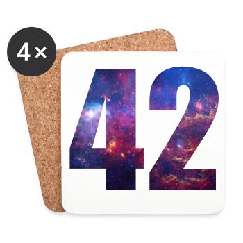 42 - Coasters (set of 4) - white - Front