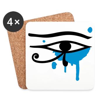 L'oeil d'Horus - Dessous de verre (lot de 4) - blanc - Devant