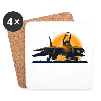 Jet F-14 Tomcat - Coasters (set of 4) - white - Front