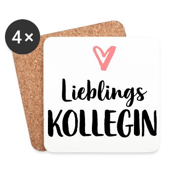 Lieblings Kollegin Beruf Arbeit Freundschaft - Untersetzer (4er-Set) - Weiß - Vorne