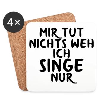 Singen - Untersetzer (4er-Set) - Weiß - Vorne