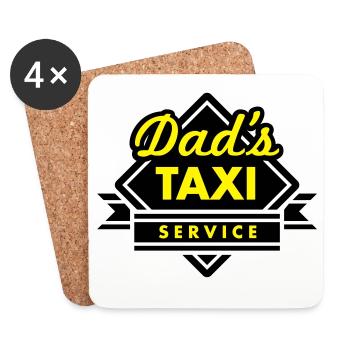 Dad's Taxi Service - Untersetzer (4er-Set) - Weiß - Vorne