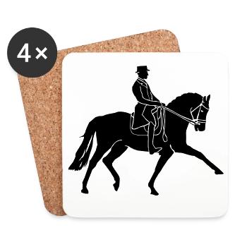 Dressage Equestre - Dessous de verre (lot de 4) - blanc - Devant