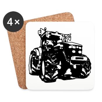 Traktor - Untersetzer (4er-Set) - Weiß - Vorne