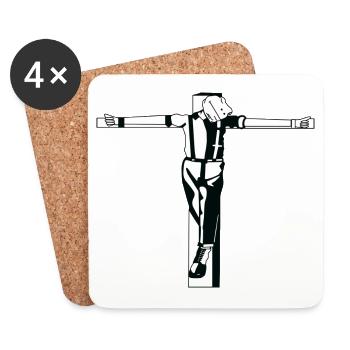 crucified pedro - Dessous de verre (lot de 4) - blanc - Devant