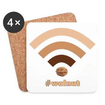 hashtag walnut wifi - Coasters (set of 4) - white - Front