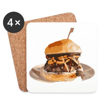 Burger Day - Coasters (set of 4) - white - Front
