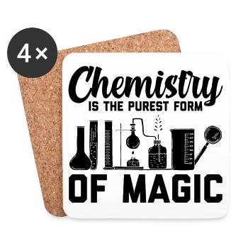 Profs de chimie | Chimiste don de scientifiques - Dessous de verre (lot de 4) - blanc - Devant