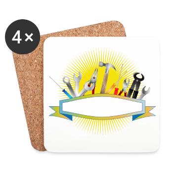radiant banner and tools - Coasters (set of 4) - white - Front