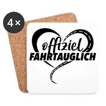 Führerschein - Untersetzer (4er-Set) - Weiß - Vorne