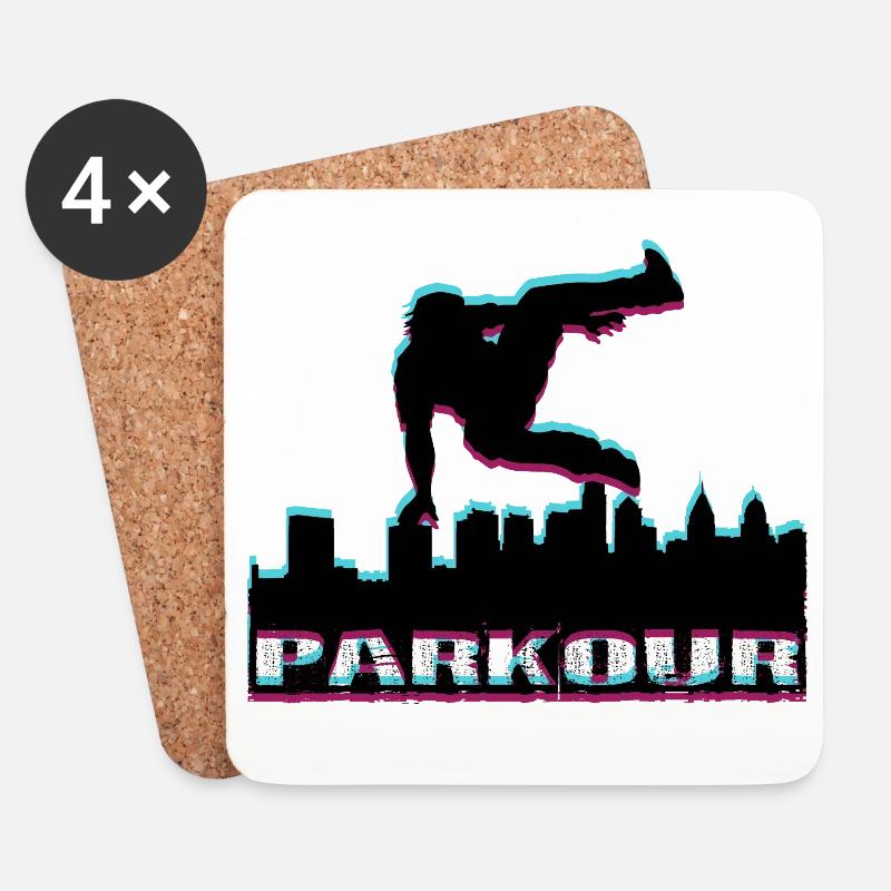 Parkour - Untersetzer (4er-Set) - Weiß