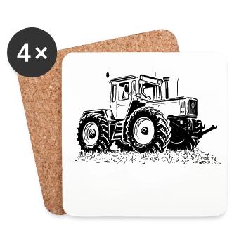 MB trac 1300 turbo | Traktor - Untersetzer (4er-Set) - Weiß - Vorne