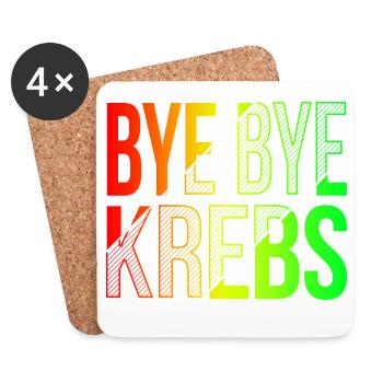 Bye Bye Kreps Regenbogen Design - Untersetzer (4er-Set) - Weiß - Vorne