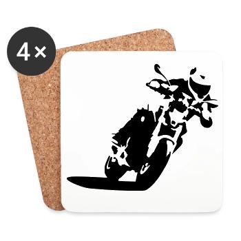 F900Nakedbike - Coasters (set of 4) - white - Front