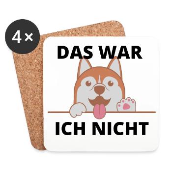 Das war ich nicht - Untersetzer (4er-Set) - Weiß - Vorne