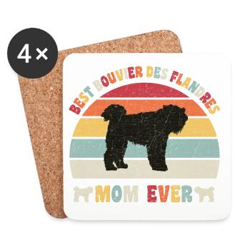 Best Bouvier des Flandres mom ever dog lovers - Untersetzer (4er-Set) - Weiß - Vorne