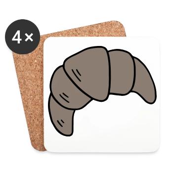 Croissant - Dessous de verre (lot de 4) - blanc - Devant