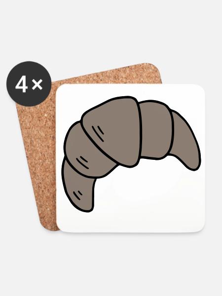 Croissant - Untersetzer (4er-Set) - Weiß