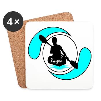 Kajak - Untersetzer (4er-Set) - Weiß - Vorne