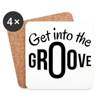 groove, get into the groove, groover - Dessous de verre (lot de 4) - blanc - Devant