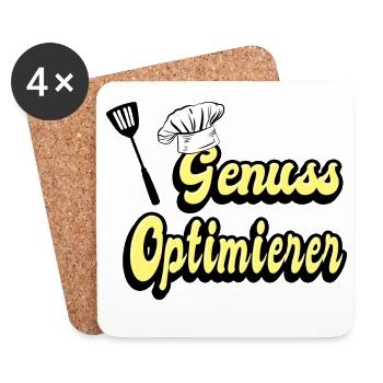 Genuss Optimierer - Untersetzer (4er-Set) - Weiß - Vorne