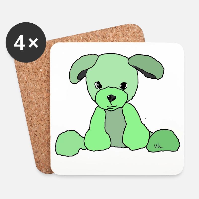Hund Comic - Untersetzer (4er-Set) - Weiß