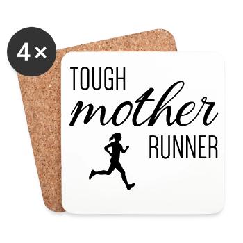 Tough Mother Runner - Coasters (set of 4) - white - Front