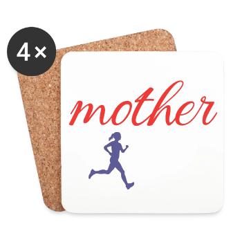 Tough Mother Runner - Coasters (set of 4) - white - Front