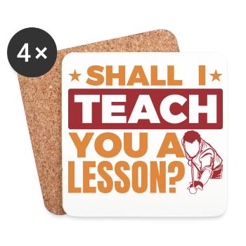 Funny billiard saying - Coasters (set of 4) - white - Front