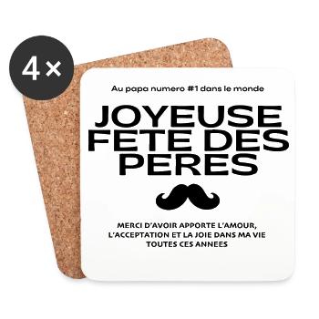 Design à analyser - Dessous de verre (lot de 4) - blanc - Devant