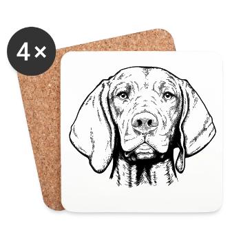 Magyar Viszla Shorthair - Coasters (set of 4) - white - Front