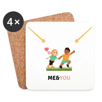 Hearts in Love - Coasters (set of 4) - white - Front