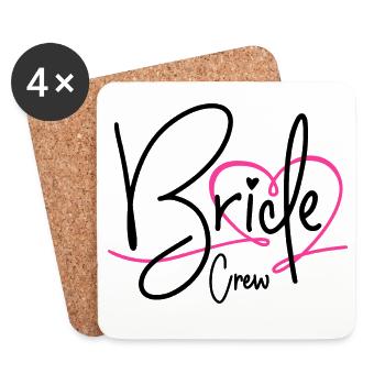 Bride Crew - Coasters (set of 4) - white - Front