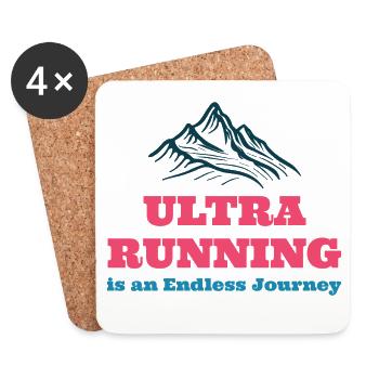 Ultra Running ist ein endloser Journe - Untersetzer (4er-Set) - Weiß - Vorne