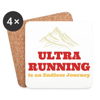 Ultra-Laufen ist eine endlose Reise - Untersetzer (4er-Set) - Weiß - Vorne