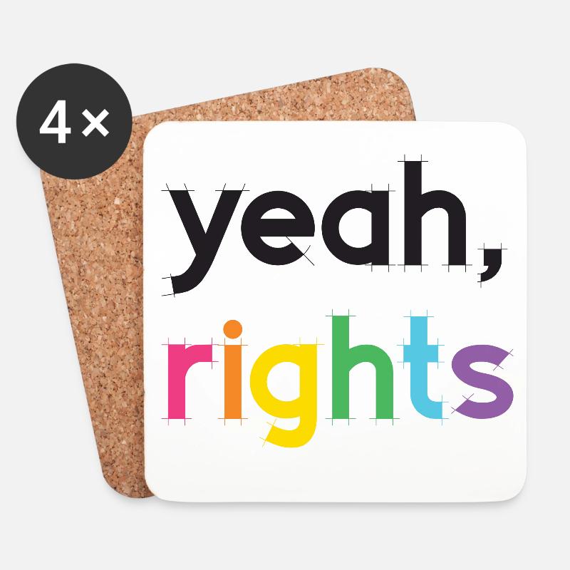 Pride Month LGBT - ja, Rechte - Untersetzer (4er-Set) - Weiß