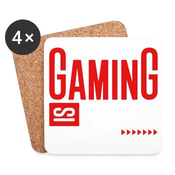 GAMING IST THERAPIE - Untersetzer (4er-Set) - Weiß - Vorne