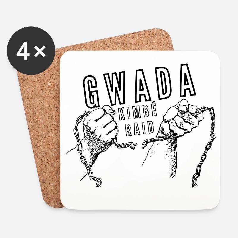 gwada - Dessous de verre (lot de 4) - blanc