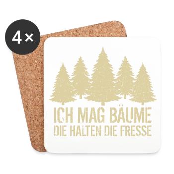 Wandern - Untersetzer (4er-Set) - Weiß - Vorne