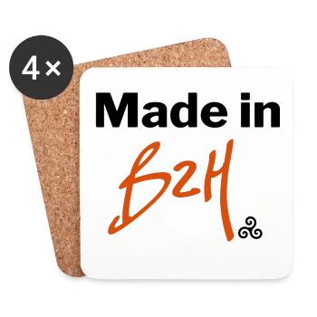Made in BZH - Coasters (set of 4) - white - Front
