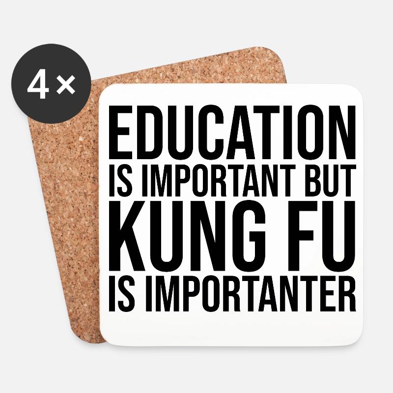 Kung-Fu - Untersetzer (4er-Set) - Weiß