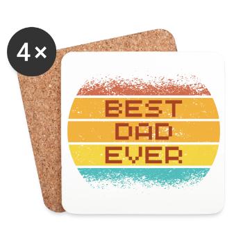 BEST DAD EVER - Coasters (set of 4) - white - Front