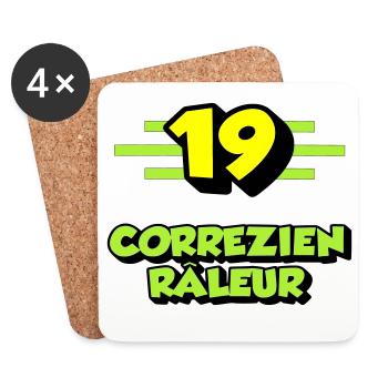 Correzien râleur - Dessous de verre (lot de 4) - blanc - Devant