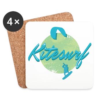 KITESURF2025 - Dessous de verre (lot de 4) - blanc - Devant