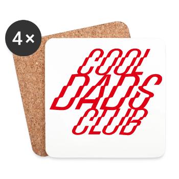 Cool Dads Club – Un look de père élégant - Dessous de verre (lot de 4) - blanc - Devant