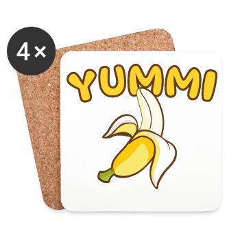 YUMMI - Une question de goût - Dessous de verre (lot de 4) - blanc - Devant