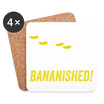 Banished Banana Walker T-shirt graphique - Dessous de verre (lot de 4) - blanc - Devant